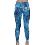 Blue Christmas Tree Branch Texture, Winter Texture, Tree Texture, Tree Branches Lightweight Velour Classic Yoga Leggings