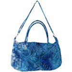 Blue Christmas Tree Branch Texture, Winter Texture, Tree Texture, Tree Branches Removable Strap Handbag