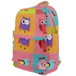 Owls Pattern, Abstract, Art, Desenho Classic Backpack