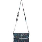 Whimsical Mushrooms pattern Mini Crossbody Handbag