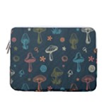 Whimsical Mushrooms pattern 13  Vertical Laptop Sleeve Case With Pocket