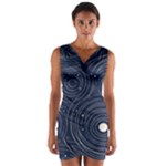 Art Wrap Front Bodycon Dress