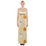 Pumpkin and boo crew halloween  Thigh Split Maxi Dress