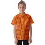 Seamless Halloween Pattern With Smiling Pumpkin 20240926 161520 0000 Kids  Short Sleeve Shirt