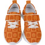 Seamless Halloween Pattern With Smiling Pumpkin 20240926 161520 0000 Kids  Velcro Strap Shoes