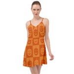 Seamless Halloween Pattern With Smiling Pumpkin 20240926 161520 0000 Summer Time Chiffon Dress