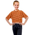 Seamless Halloween Pattern With Smiling Pumpkin 20240926 161520 0000 Kids Mock Neck T-Shirt