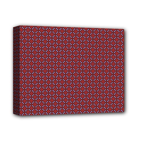 Brown Red Dot Pattern Deluxe Canvas 14  x 11  (Stretched) from ArtsNow.com