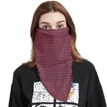 Brown Red Dot Pattern Face Covering Bandana (Triangle)