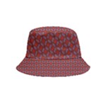 Brown Red Dot Pattern Inside Out Bucket Hat (Kids)