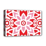 A Red And White Pattern With A Flower On It Deluxe Canvas 18  x 12  (Stretched)