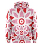 A Red And White Pattern With A Flower On It Men s Core Hoodie