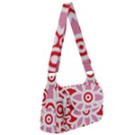 A Red And White Pattern With A Flower On It Multipack Bag