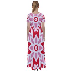 High Waist Short Sleeve Maxi Dress 