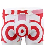 A Red And White Pattern With A Flower On It Men s Boxer Briefs