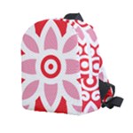 A Red And White Pattern With A Flower On It Kids  Age 2-4 Lightweight Preschool Backpack