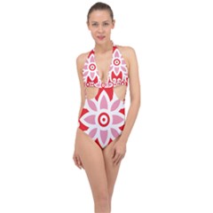 Halter Front Plunge Swimsuit 