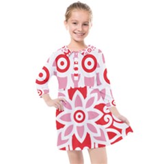 Kids  Quarter Sleeve Shirt Dress 