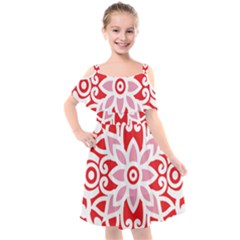 Kids  Cut Out Shoulders Chiffon Dress 