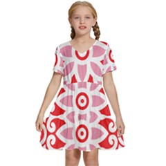 Kids  Short Sleeve Tiered Mini Dress 