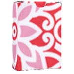 A Red And White Pattern With A Flower On It Playing Cards Single Design (Rectangle) with Custom Box