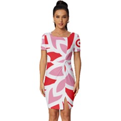 Fitted Knot Split End Bodycon Dress 