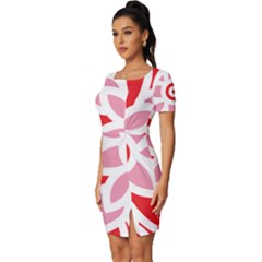 Fitted Knot Split End Bodycon Dress 