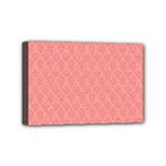 A Red And White Background With A Pattern Mini Canvas 6  x 4  (Stretched)