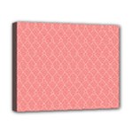 A Red And White Background With A Pattern Canvas 10  x 8  (Stretched)