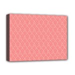 A Red And White Background With A Pattern Deluxe Canvas 16  x 12  (Stretched) 