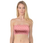 A Red And White Background With A Pattern Bandeau Top