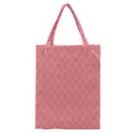 A Red And White Background With A Pattern Classic Tote Bag