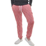 A Red And White Background With A Pattern Men s Jogger Sweatpants