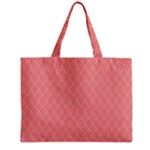 A Red And White Background With A Pattern Zipper Mini Tote Bag