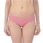 A Red And White Background With A Pattern Hipster Bikini Bottoms