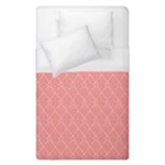 A Red And White Background With A Pattern Duvet Cover (Single Size)