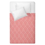 A Red And White Background With A Pattern Duvet Cover Double Side (Single Size)