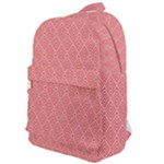 A Red And White Background With A Pattern Classic Backpack