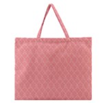 A Red And White Background With A Pattern Zipper Large Tote Bag