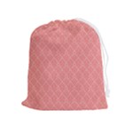 A Red And White Background With A Pattern Drawstring Pouch (XL)