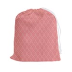 A Red And White Background With A Pattern Drawstring Pouch (2XL)