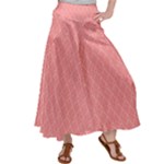 A Red And White Background With A Pattern Women s Satin Palazzo Pants