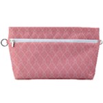 A Red And White Background With A Pattern Handbag Organizer