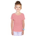 A Red And White Background With A Pattern Kids  One Piece T-Shirt