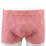 A Red And White Background With A Pattern Men s Boxer Briefs