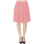 A Red And White Background With A Pattern Velvet High Waist Skirt