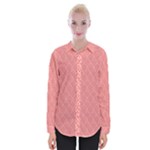 A Red And White Background With A Pattern Womens Long Sleeve Shirt