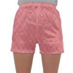 A Red And White Background With A Pattern Sleepwear Shorts