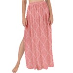 A Red And White Background With A Pattern Maxi Chiffon Tie-Up Sarong