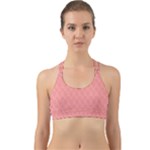 A Red And White Background With A Pattern Back Web Sports Bra